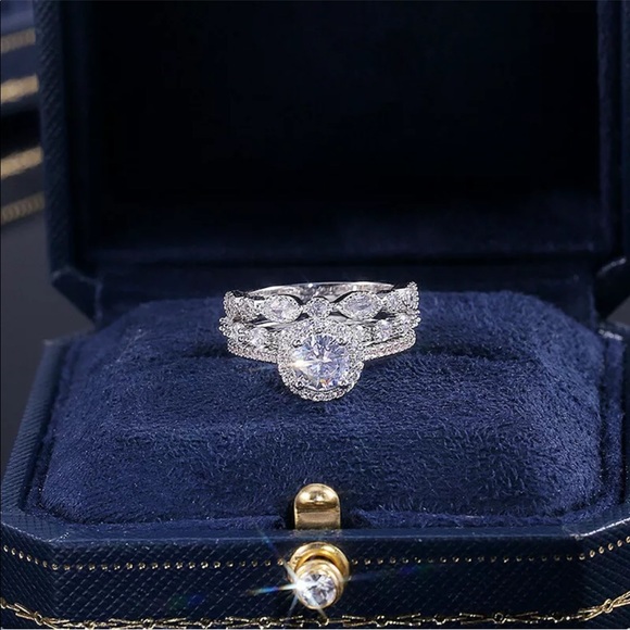 Jewelry - Women’s engagement wedding bridal ring set 3 pc